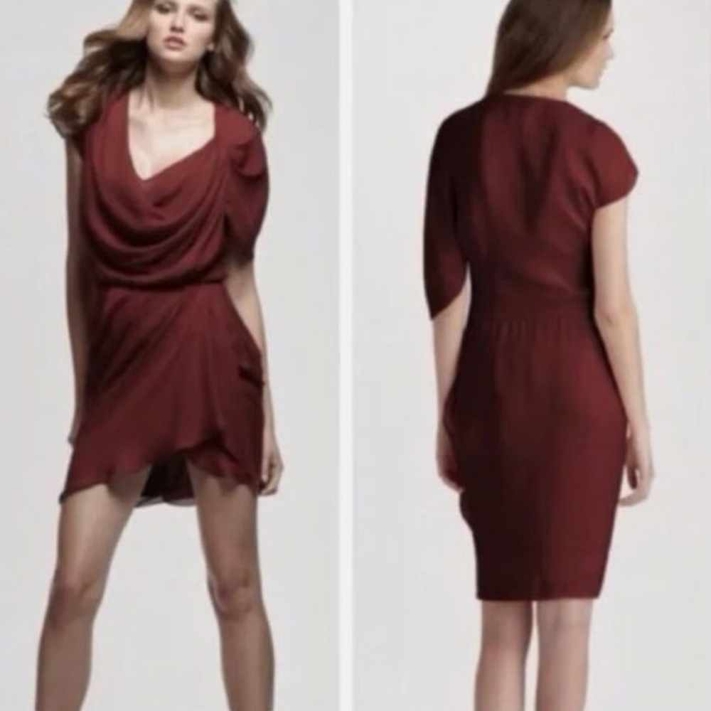 Haute Hippie Cowl Neck Mini Dress